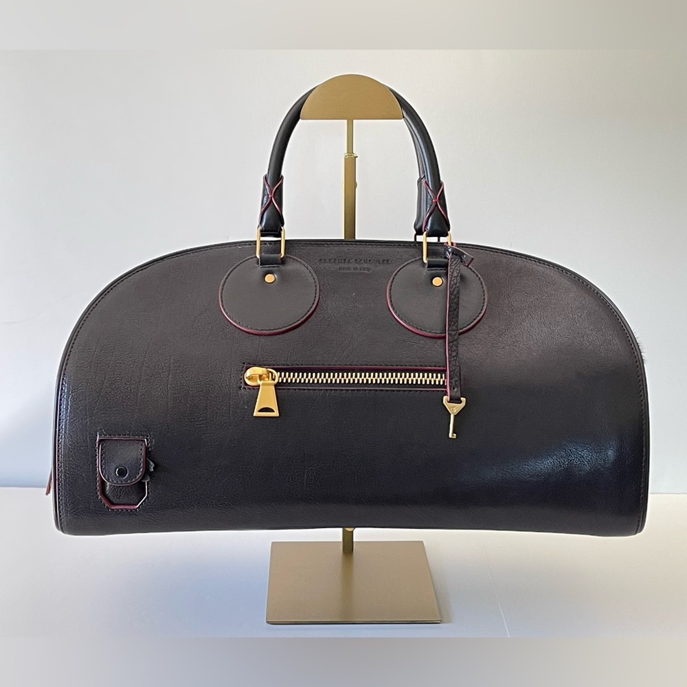 Proenza Schouler Kiri Black Leather Doctor’s Bag Top Handle Goat Hair Satchel